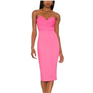 REVOLVE Pink Strapless Bodycon Dress